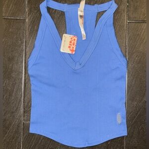 Free People All Clear V Neck Cami Blue